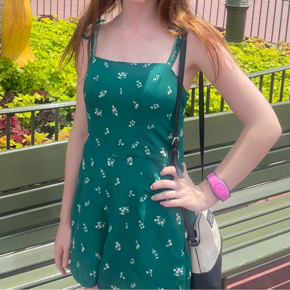 Abercrombie & Fitch Stunning Green Floral Romper